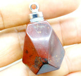 Natural Stone Perfume Bottle Pendants for Jewelry Making 6pcs