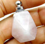 Natural Stone Perfume Bottle Pendants for Jewelry Making 6pcs