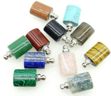 Natural Stone Quartz Perfume Bottle Necklace 6pcs