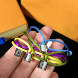 Titanium Steel Jewelry Lock Hand Rope Silver for Couples