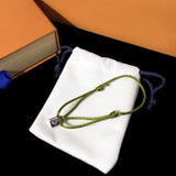 Titanium Steel Jewelry Lock Hand Rope Silver for Couples