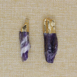 Natural Crushed Stone Pendant Irregular Shape Crystal Ladies Jewelry