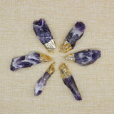 Natural Crushed Stone Pendant Irregular Shape Crystal Ladies Jewelry