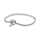 925 Silver Spring Heart Bracelet Daisy Strap DIY Adjustable Female