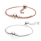 925 Sterling Silver Beaded Bracelet DIY Lady
