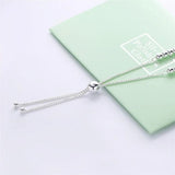 925 Sterling Silver Beaded Bracelet DIY Lady