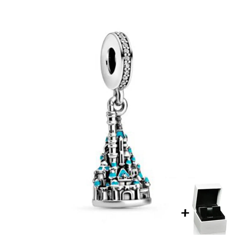 925 Sterling Silver Seawater Building Pendant for DIY Women's Jewelry