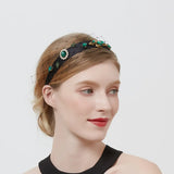 Baroque Crystal Crown Headband Exaggerated Tiara Hairband