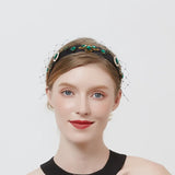Baroque Crystal Crown Headband Exaggerated Tiara Hairband