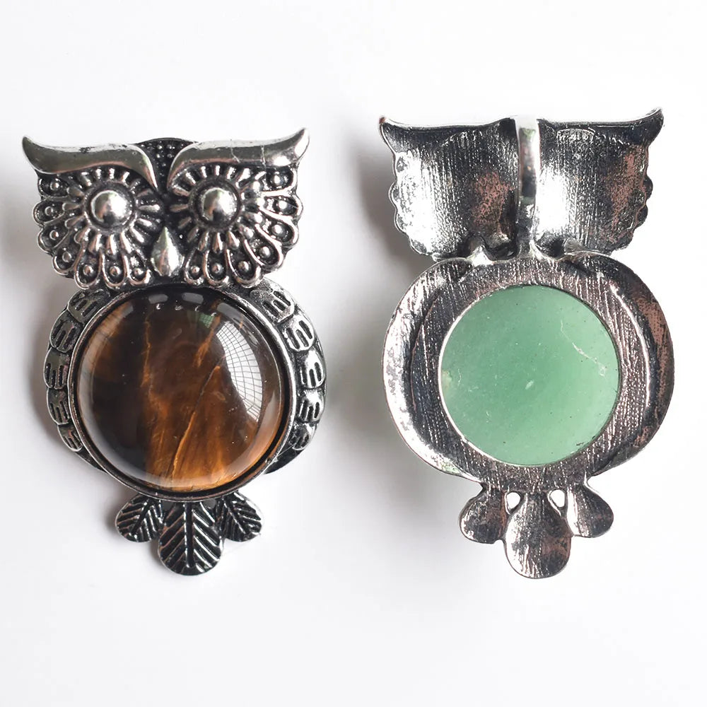 12pcs Vintage Owl Shape Pendants for Jewelry Making