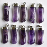 Natural Stone Amethyst Fist Shape Pendants 10pcs/Lot