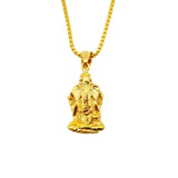 Ganesha Pendant Necklace Stainless Steel Elephant Jewelry