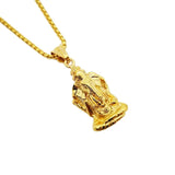 Ganesha Pendant Necklace Stainless Steel Elephant Jewelry