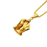 Ganesha Pendant Necklace Stainless Steel Elephant Jewelry