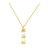 Bamboo Shaped Pendant Women's Collarbone Chain Short Necklace