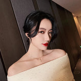Bamboo Shaped Pendant Women's Collarbone Chain Short Necklace
