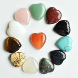 Natural Stone Heart Cabochons Beads for Jewelry Making 25mm 12pcs/lot