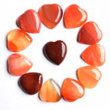 Natural Stone Heart Cabochons Beads for Jewelry Making 25mm 12pcs/lot