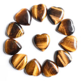 Natural Stone Heart Cabochons Beads for Jewelry Making 25mm 12pcs/lot