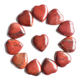 Natural Stone Heart Cabochons Beads for Jewelry Making 25mm 12pcs/lot