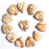Natural Stone Heart Cabochons Beads for Jewelry Making 25mm 12pcs/lot