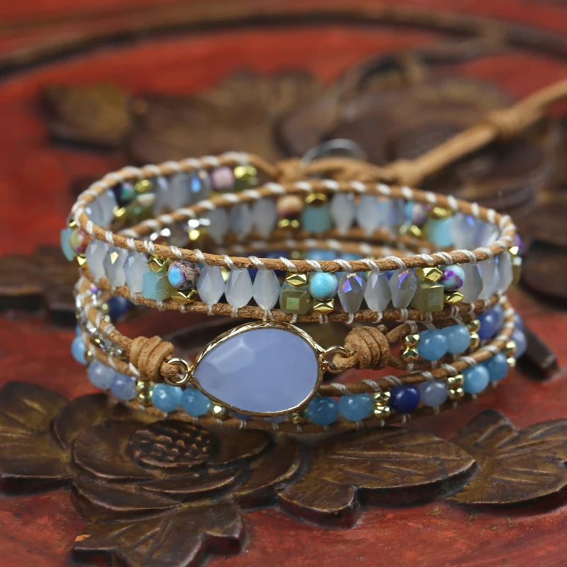 Crystal Beads Friendship Bracelet for Women - Christmas Jewelry