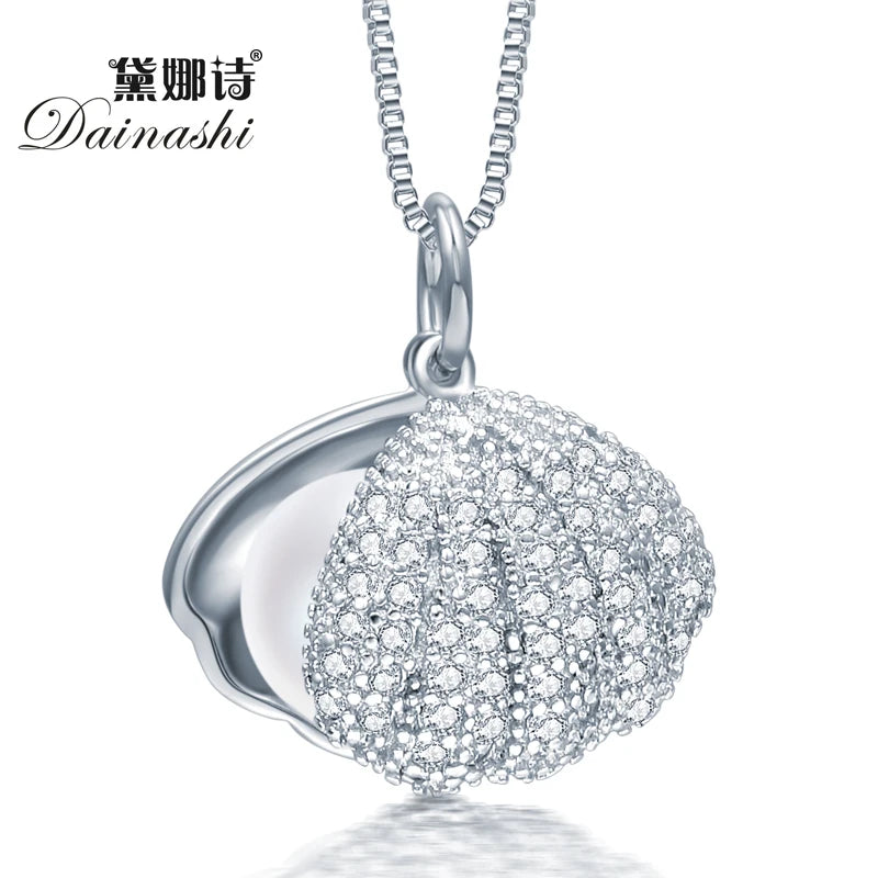 Arrival Shell Pendant 925 Sterling Silver Natural Pearl Ocean Pendant