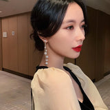 Pearl Tassel Dangle Earrings for Women