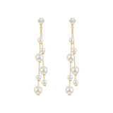 Pearl Tassel Dangle Earrings for Women