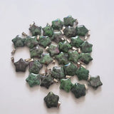 Epidote Natural Stone Star Charms Pendants for DIY Jewelry Making 50pcs
