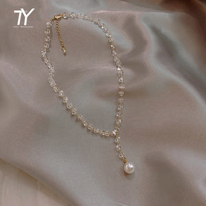 Pearl Pendant Necklace for Women Short Necklace
