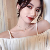 Pearl Pendant Necklace for Women Short Necklace
