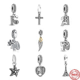 Charm Wing Cross Pendant for 16th 21st 40 50 60 Celebration, 925 Silver Bracelet