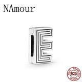 Reflexions Letter Clip Charm, DIY bead, Silver 925 Bracelet Charm for Women