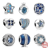 Winter Crystal Crown Mosaic Ball DIY Bead for 925 Silver Bracelet
