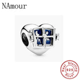 Winter Crystal Crown Mosaic Ball DIY Bead for 925 Silver Bracelet
