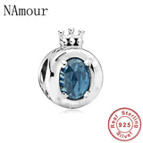 Winter Crystal Crown Mosaic Ball DIY Bead for 925 Silver Bracelet