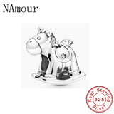 925 Silver Infinity Owl Unicorn Charm for Bracelet X038