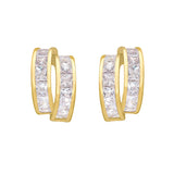Geometric Zircon Inlaid Earrings for Women