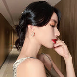 Geometric Pearl Twist Earrings Party Women Jewelry