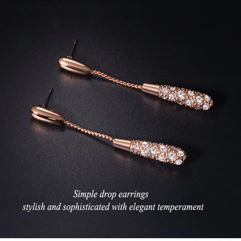 Drop-shaped Alloy Earrings for Women