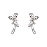 Zircon Bow Earrings for Women, Party Wedding Earrings