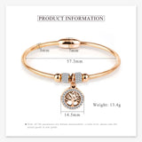 Zircon Tree of Life Titanium Steel Bracelet - Austrian Crystal - 3 Colors
