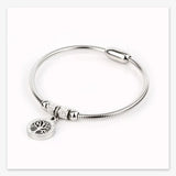 Zircon Tree of Life Titanium Steel Bracelet - Austrian Crystal - 3 Colors
