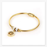 Zircon Tree of Life Titanium Steel Bracelet - Austrian Crystal - 3 Colors