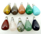 Quartz Turquoise Aventurine Stone Pendant with Perfume Vial Necklace