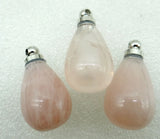 Quartz Turquoise Aventurine Stone Pendant with Perfume Vial Necklace