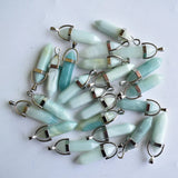 Amazonite Pillar Charms for Jewelry Making