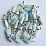 Amazonite Pillar Charms for Jewelry Making
