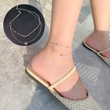 Double Layer Love Foot Chain Ball Pendants Sexy Leg Chain